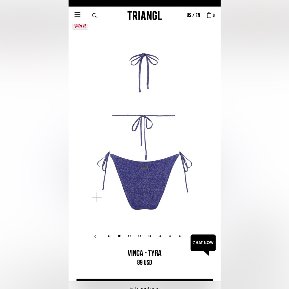 Blue Sparkly Triangl Bikini - NEVER WORN